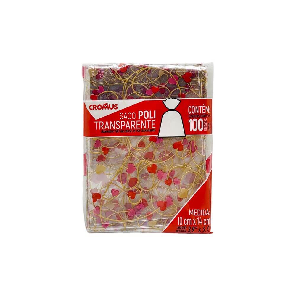 EMBALAGEM CROMUS INCOLOR ESTAMPADO 10X14 C/100-Decoracao e Presentes