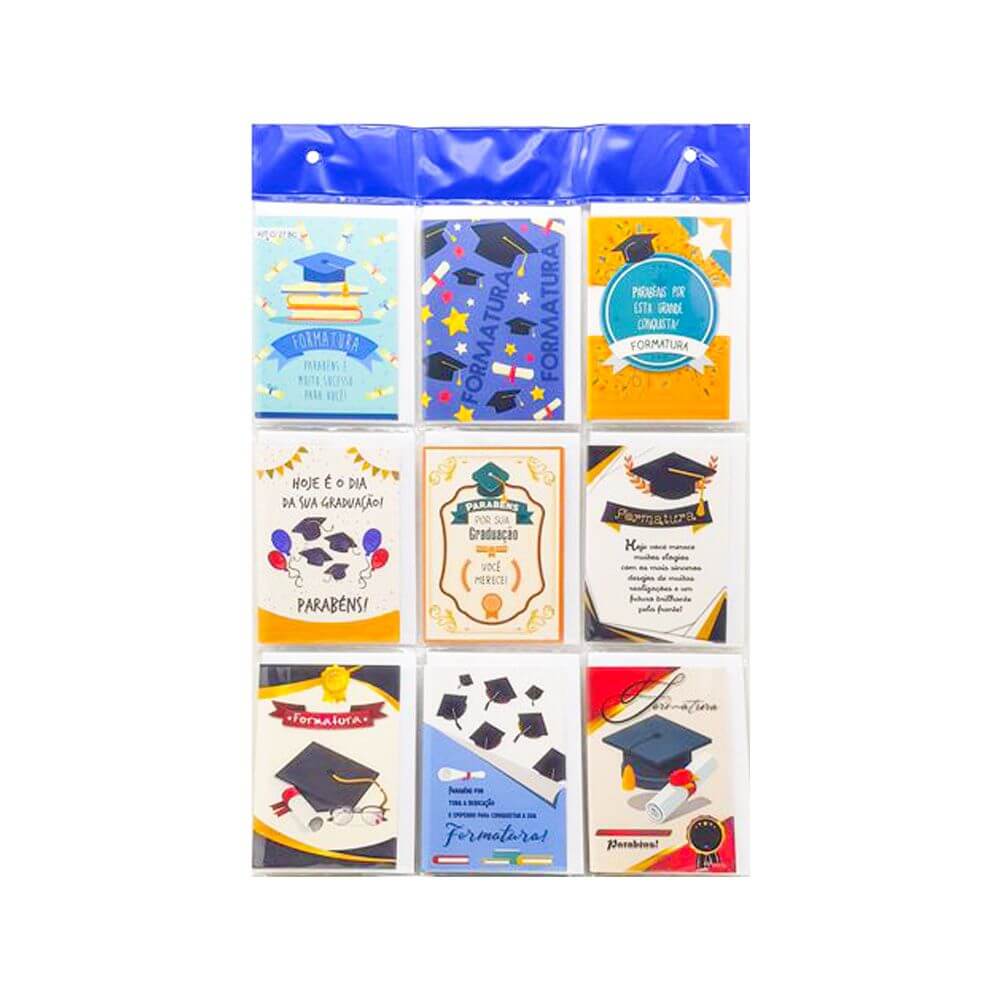 CARTOES G FORMATURA C/ 27PCS CARTOES DE FORMATURA C/27PCS, CONJUNTO CARTOES 27PCS, CONJUNTO CARTOES SORTIDOS, CARTOES SORTIDOS, CARTAO-Material Escolar e Papelaria