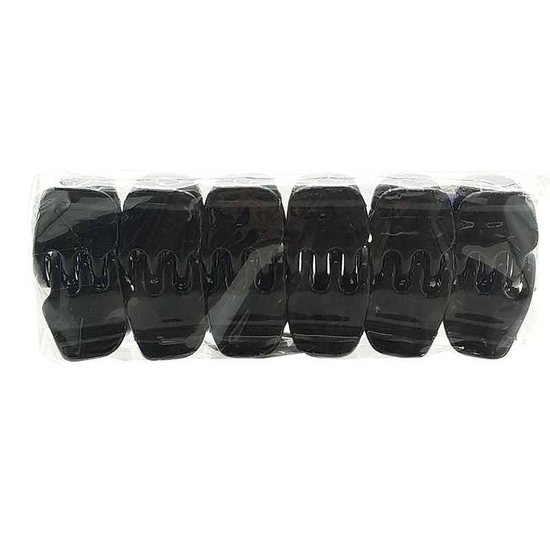 PIRANHA PLASTICO PRETA PQ C/12PCS 48201 PIRANHA PEQUENA PRETA, CONJUNTO 12 PIRANHAS PEQUENAS, PIRANHAS PLASTICO PRETA, PRENDEDOR CABELO-Beleza & Saude