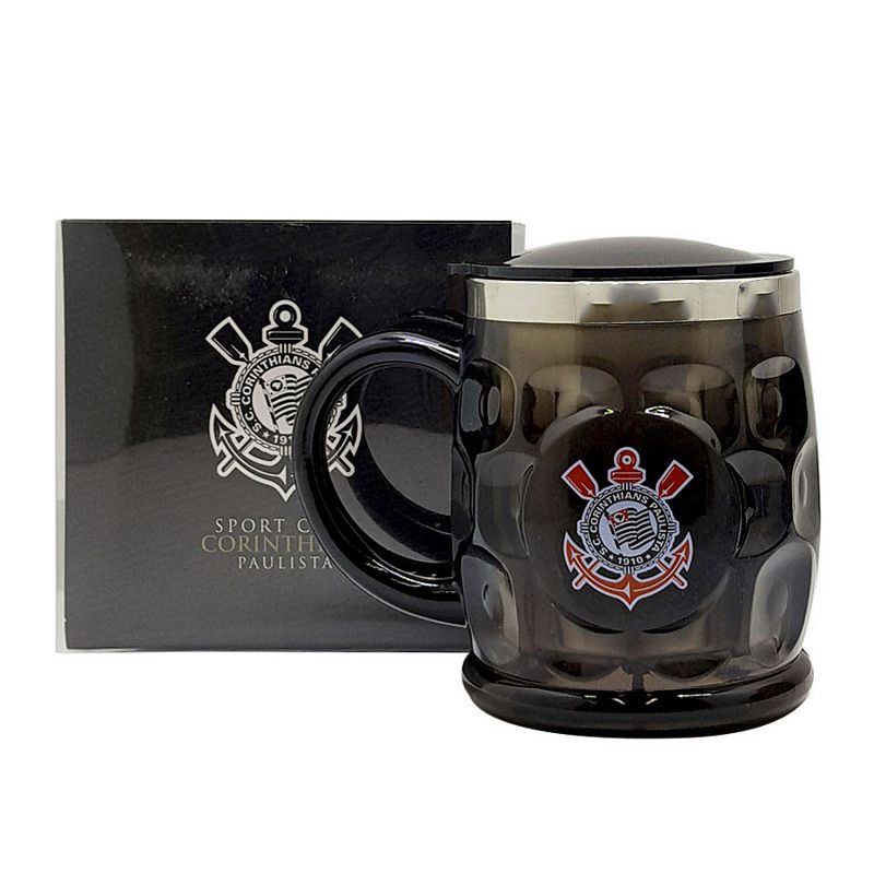 CANECA TERMICA CRISTAL COLOR CORINTHIANS 500ML QH021AZ-1-Times de Futebol