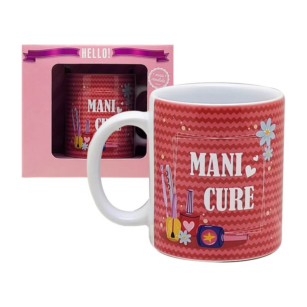 CANECA GM PROFISSAO MANICURE 330ML PR17-1 CANECA MANICURE 330ML PR17-1, CANECA MANICURE ROSA, CANECA CERAMICA MANICURE, CANECA CERAMICA, CANECA CERAMICA, CANECA Cozinha