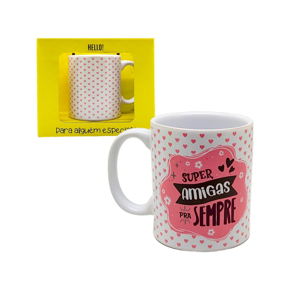 CANECA GM AMIGAS SEMPRE 330ML A17-1 CANECA SUPER AMIGAS 330ML A17-1, CANECA, CANECA CERAMICA, CANECA AMIGA, CANECA PRESENTE, CANECA PRESENTE AMIGA Cozinha