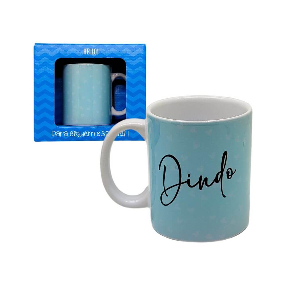 CANECA GM DINDO 330ML D5-1 CANECA DINDO 330ML D5-1, CANECA DINDO, CANECA, CANECA DECORADA, CANECA PADRINHO, CANECA PRESENTE Cozinha