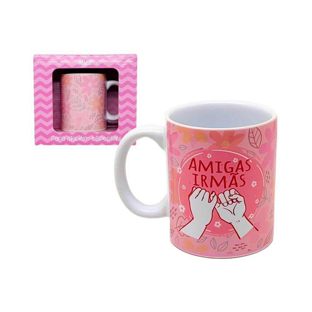 CANECA GM AMIGAS IRMAS 330ML A21-1 CANECA AMIGAS IRMAS 330ML A21-1, CANECA AMIGAS, CANECA, CANECA PRESENTE, CANECA MELHORES AMIGA, CANECA AMIGAS IRMAS Cozinha
