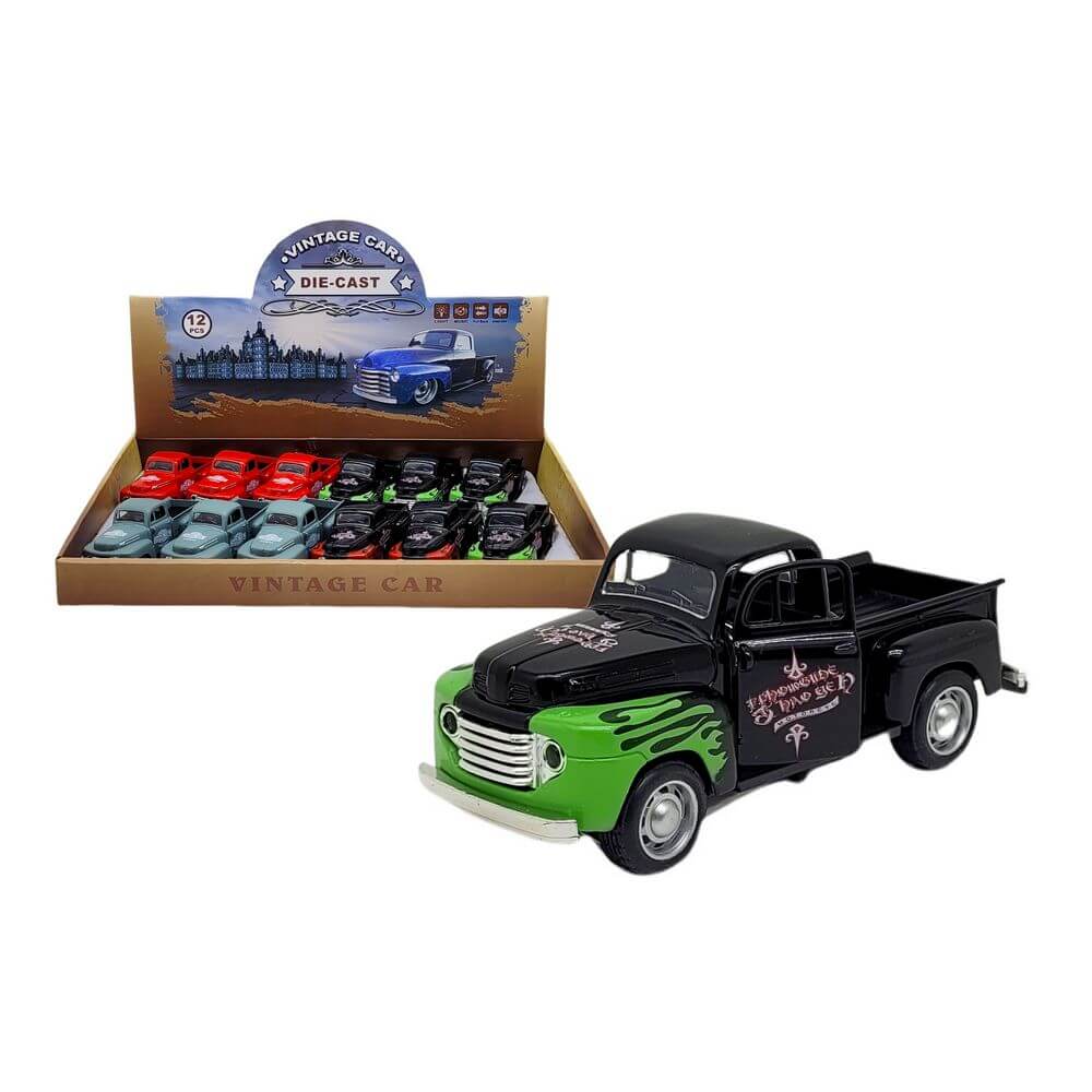 CARRO A FRICCAO DE METAL CAMINHONETE XZ-1155 CARRO ANTIGO XZ-1155, CARRO, PULLBACK, CARRO ANTIGO, BRINQUEDOS, CARRINHO, CARRO DE BRINQUEDO, CAMINHONETE, BRINQUEDO, CAMINHONETE DE BRINQUEDO Brinquedos