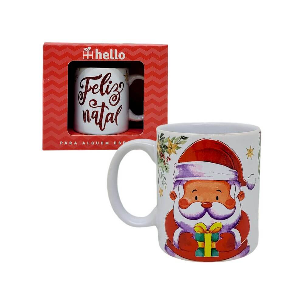 CANECA NATAL NOEL 330ML NAT-1 CANECA NATAL NOEL 330ML NAT-1, CANECA NATAL, CANECA PAPAI NOEL, CANECA PRESENTE, CANECA DE CERAMICA, CANECA HELLO, CANECA, CANECA NATAL PAPAI NOEL, NATAL Cozinha