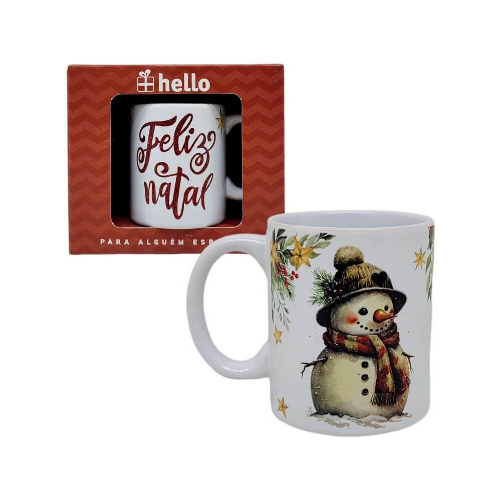 CANECA NATAL BONECO DE NEVE 330ML NAT-2 CANECA BONECO DE NEVE 330ML NAT-2, CANECA NATAL, CANECA BONECO DE NEVE, CANECA PRESENTE, CANECA DE CERAMICA, CANECA HELLO, CANECA, CANECA NATAL BONECO DE NEVE, NATAL Cozinha