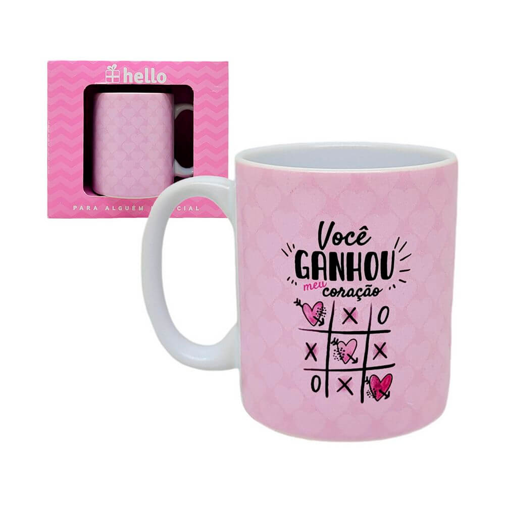 CANECA GM AMOR VOCE GANHOU 330ML N21-1 CANECA VOCE GANHOU 330ML N21-1, CANECA CORACAO, CANECA VOCE GANHOU, CANECA PRESENTE, CANECA DE CERAMICA, CANECA HELLO, CANECA, VOCE GANHOU, DIA DOS NAMORADOS Cozinha