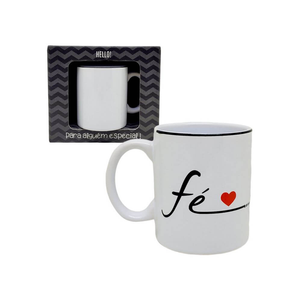 CANECA GM FE 330ML EF32-1 CANECA CERAM. FE 330ML EF32-1, CANECA FE, CANECA CRISTA, CANECA PRESENTE, CANECA DE CERAMICA, CANECA HELLO, CANECA, FE Cozinha