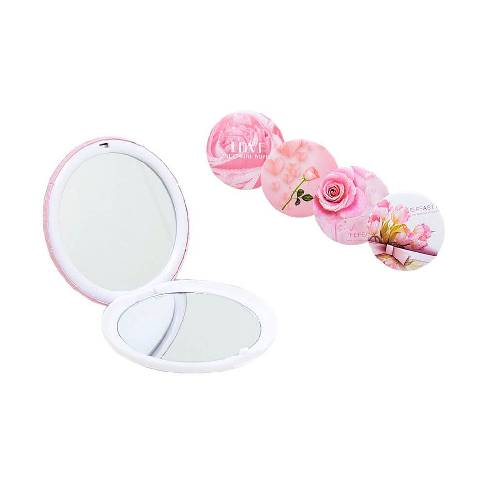 ESPELHO DE BOLSO PLASTICO ESP20-14 ESPELHO DE BOLSO ESP20-14, ESPELHO, ESPELHO DE BOLSO, ESPELHO ESTAMPADO, ESPELHO FLOR, ESPELHO DE PLASTICO, ARTIGOS COSMETICOS Beleza & Saude