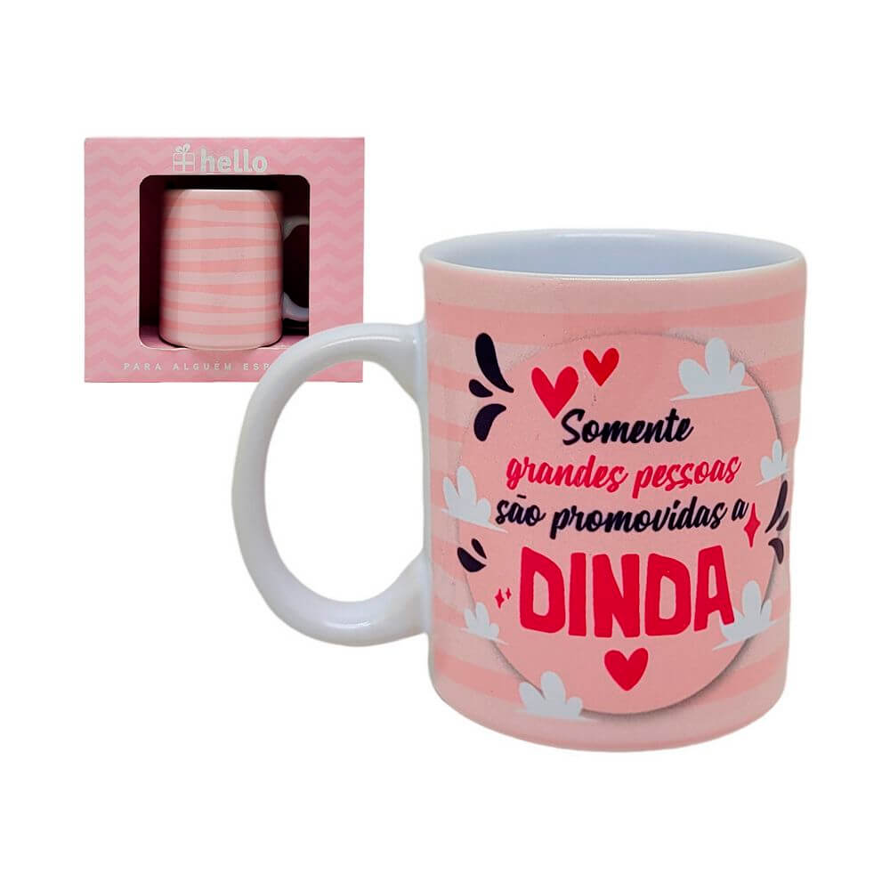 CANECA GM DINDA 330ML D9-1 CANECA  PROMOVIDAS DINDA 330ML D9-1, CANECA DINDA, CANECA PROMOVIDAS A DINDA, CANECA PRESENTE, CANECA DE CERAMICA, CANECA HELLO, CANECA, DINDA, PROMOVIDAS A DINDA Cozinha