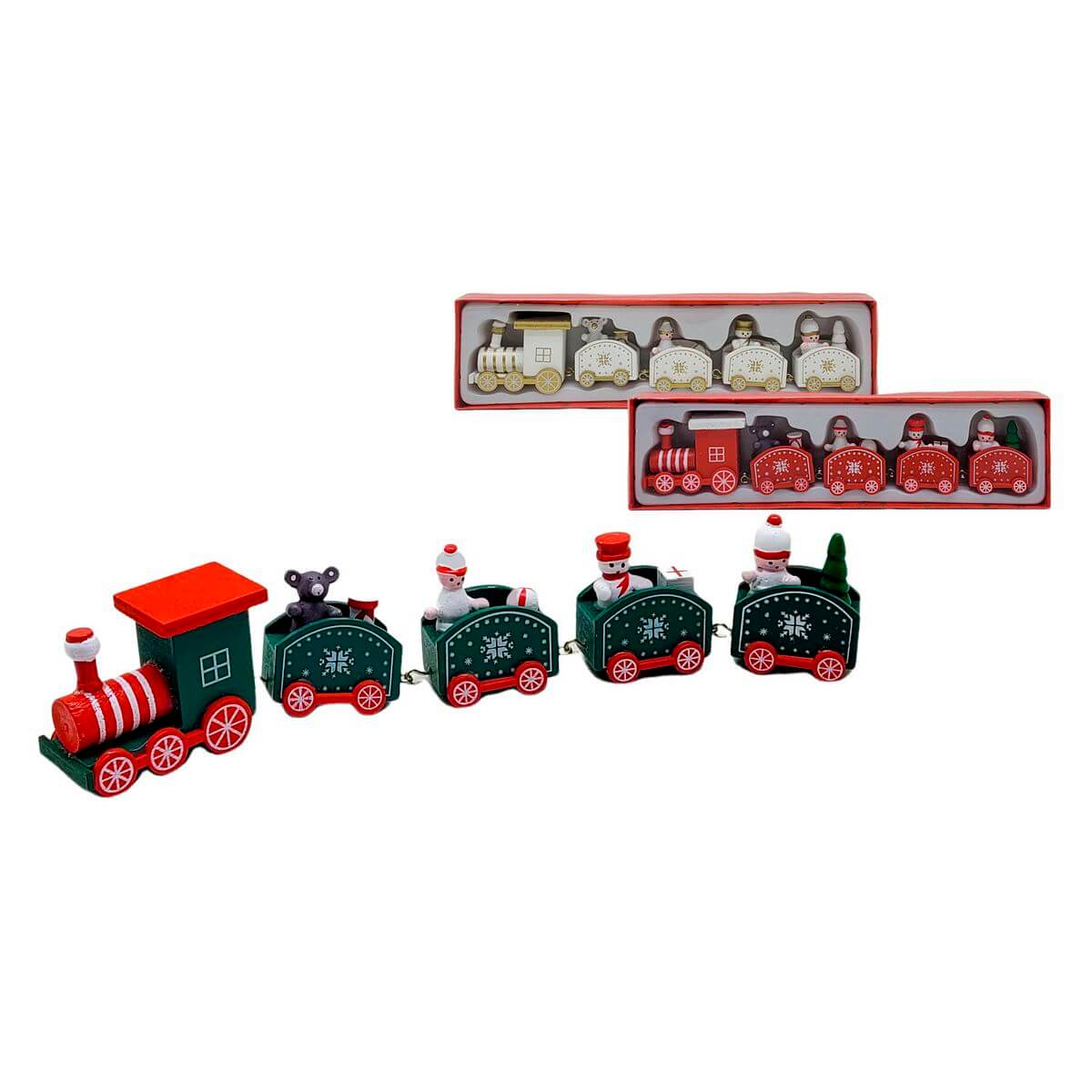 ENFEITE DE MESA TREM MADEIRA 26X7CM YST2889 ENF. NATAL TREM MADEIRA YST2889, ENFEITE, NATAL, TREM DE MADEIRA, DECORACAO, TREM-Natal e Ano Novo