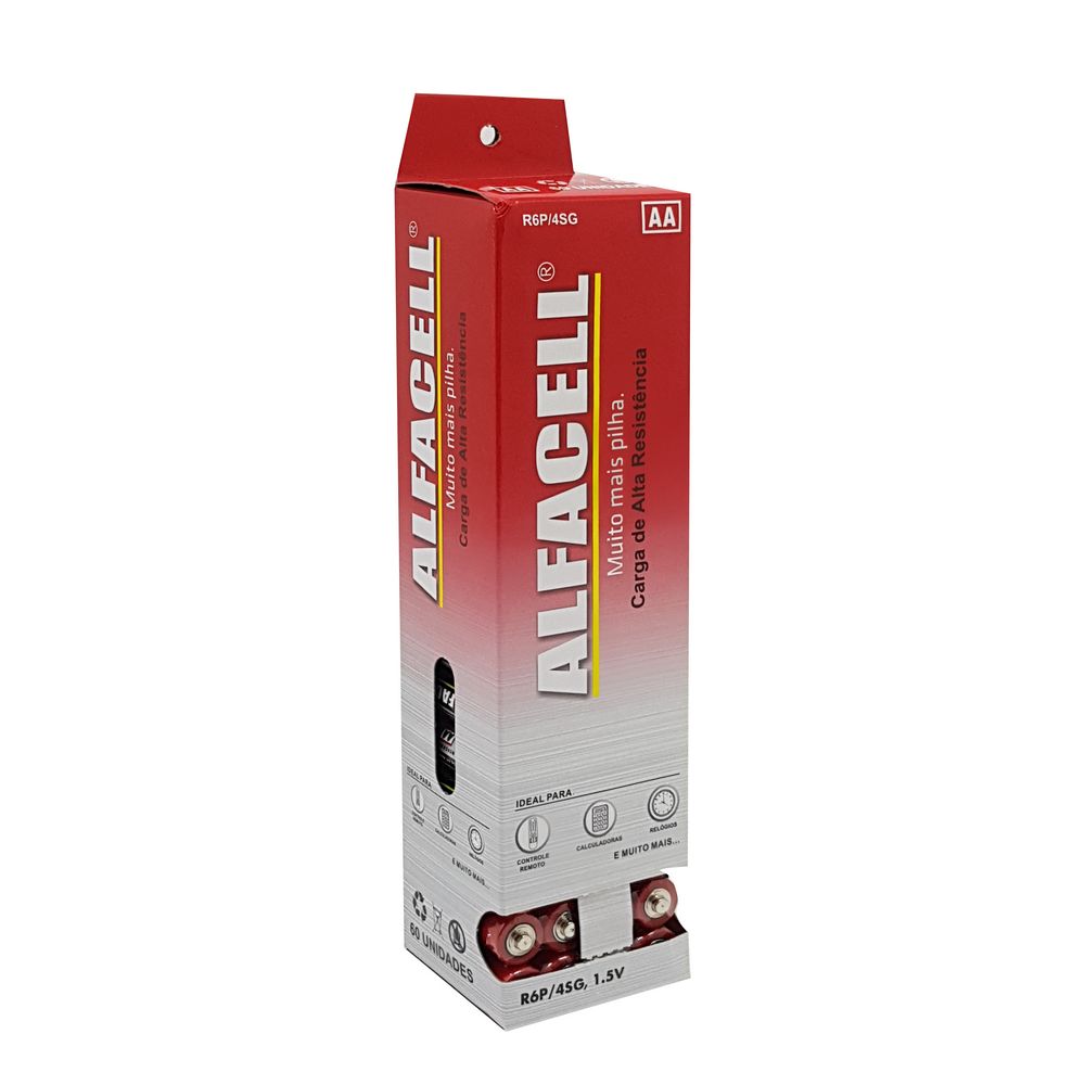 PILHA ALFACELL AA C/60UN R6P/4SG PILHA ALFACELL AA C/60UN R6P/4SG, PILHA ALFACELL AA COM 60 UNIDADES, PILHA ALFACELL R6P/4SG, PILHA ALFACELL 60 UNIDADES, PILHA ALFACELL AA, PILHA AA, PILHA Pilha e Bateria