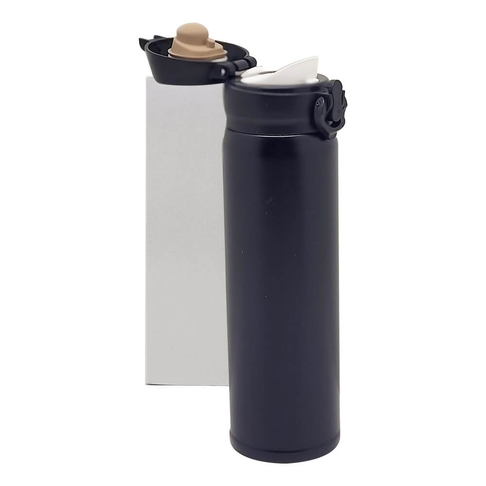 GARRAFA TERMICA 425ML PRETO 143362P GARRAFA TERM. PRETO 425ML 143362P, GARRAFA TERMICA PRETO, GARRAFA METAL PRETA, GARRAFA PRETA 425ML, GARRAFA METAL, GARRAFA Cozinha