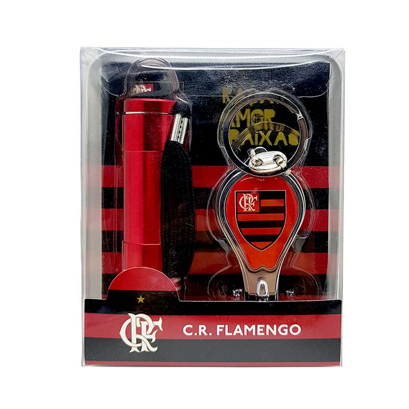 KIT CORTADOR + LANTERNA FLA JY1016CZ-5 KIT CORTADOR UNHA LANTERNA FLAMENGO, KIT CORTADOR UNHAS TIME, CORTADOR UNHA FLAMENGO Times de Futebol