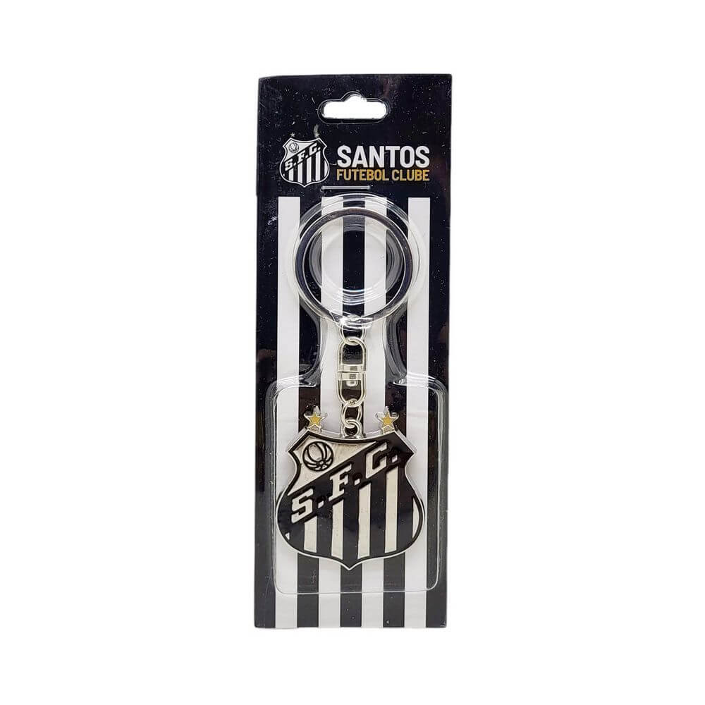 CHAVEIRO METAL SANTOS JY1024Z-4 CHAVEIRO METAL SANTOS JY1024Z-4, CHAVEIRO, CHAVEIRO DE METAL, CHAVEIRO SANTOS, SANTOS, TIME, FUTEBOL Times de Futebol