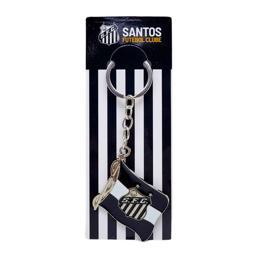 CHAVEIRO METAL SANTOS RE013-4 CHAVEIRO METAL SANTOS RE013-4, CHAVEIRO, CHAVEIRO DE METAL, CHAVEIRO SANTOS, CHAVEIRO BANDEIRA, SANTOS, TIME, FUTEBOL Times de Futebol