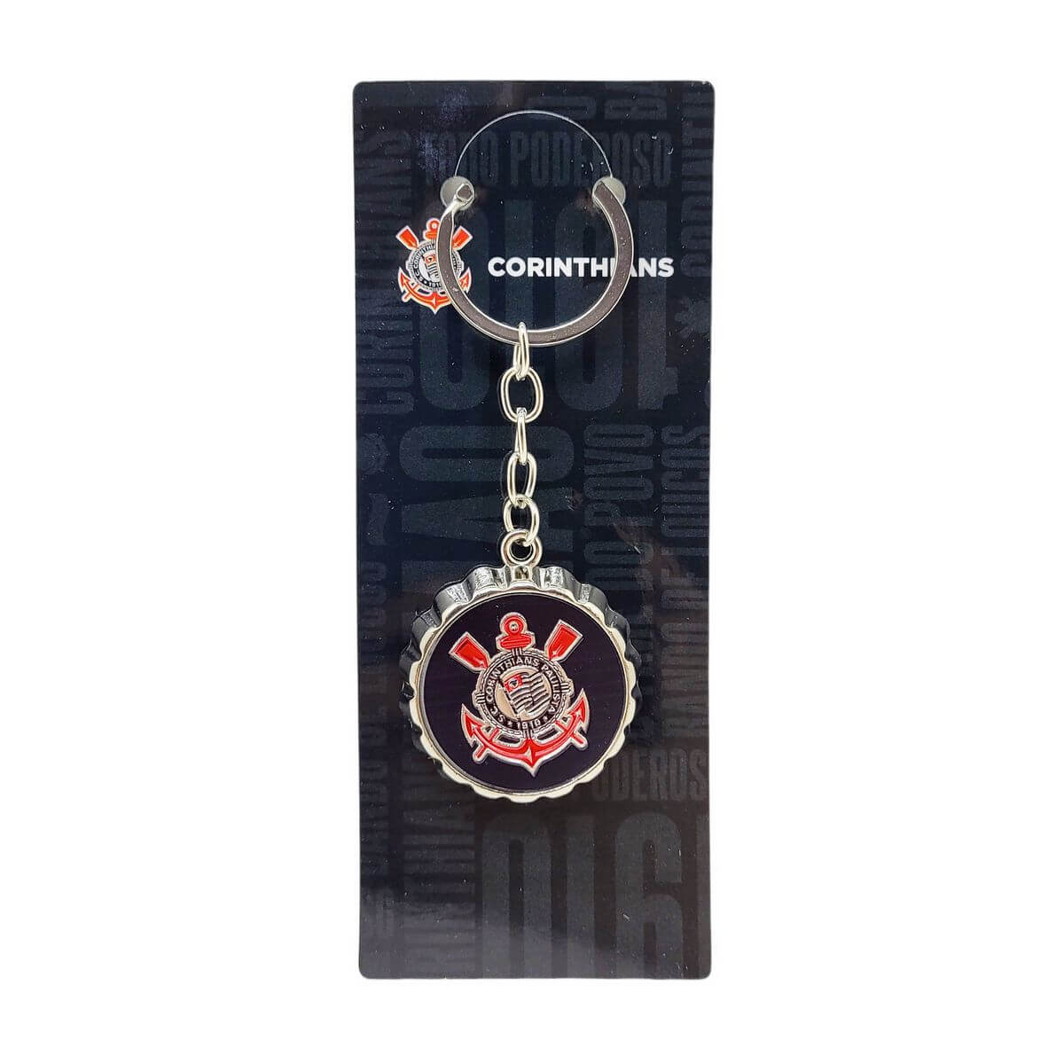 CHAVEIRO ABRIDOR CORINTHIANS RE015-1 CHAVEIRO ABRIDOR CORINTHIANS RE015-1, CHAVEIRO, CHAVEIRO TAMPA, ABRIDOR DE GARRAFA, CORINTHIANS, FUTEBOL, PRESENTE Times de Futebol