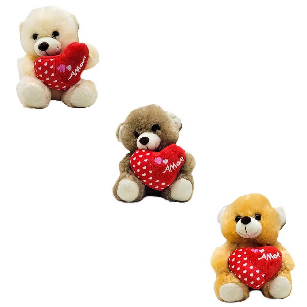 PELUCIA URSO AMOR 17CM FC2597 PELUCIA URSO C/ CORACAO FC2597, PELUCIA URSO COM CORACAO, URSINH PELUCIA COM CORACAO, URSO COM CORACAO, URSO PELUCIA, URSO PEQUENO, URSINHO, URSO Brinquedos