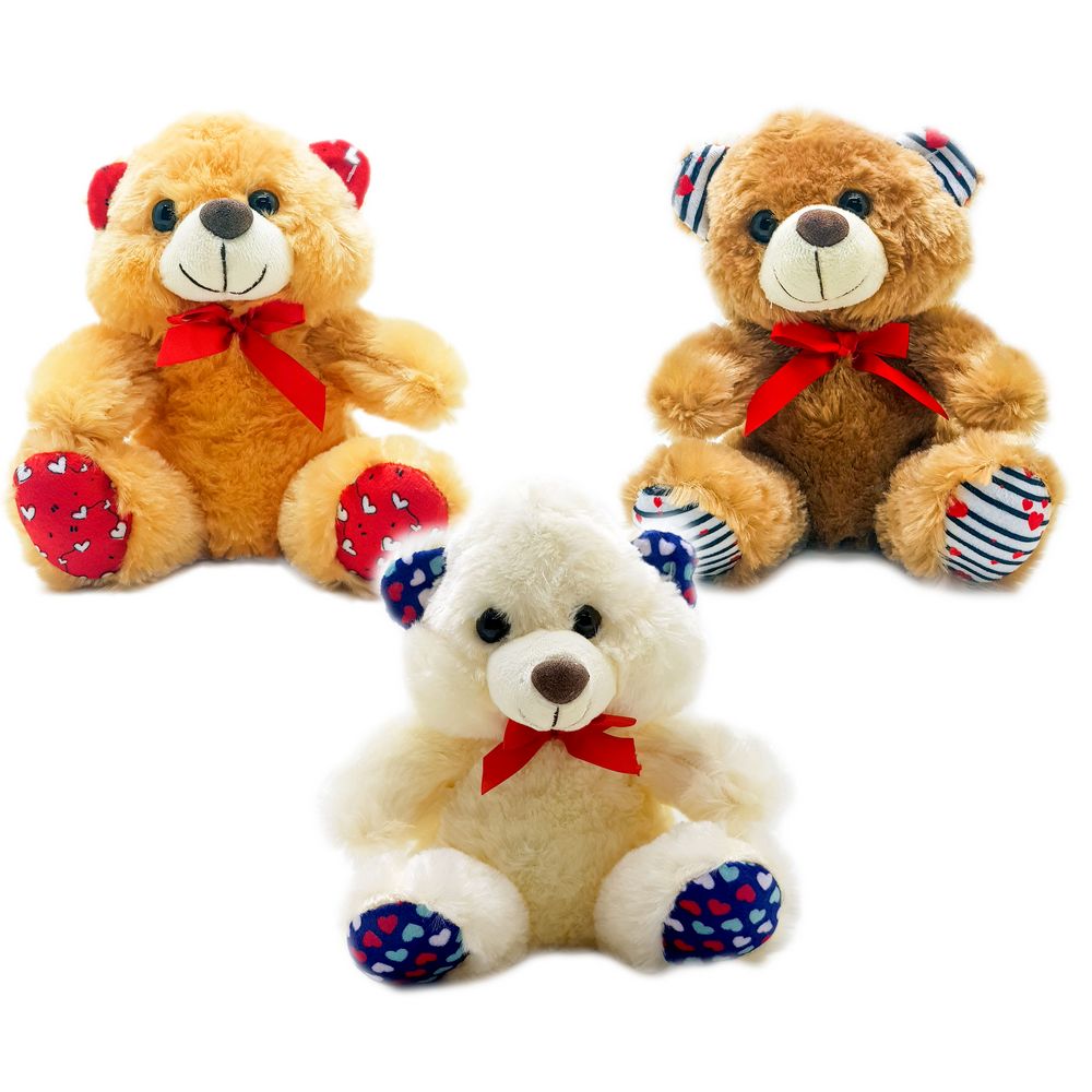 PELUCIA URSO C/ LACO 21CM FE7029 PELUCIA URSO DECORADO, URSO PELUCIA, BICHINHO PELUCIA, URSINHO PELUCIA Brinquedos