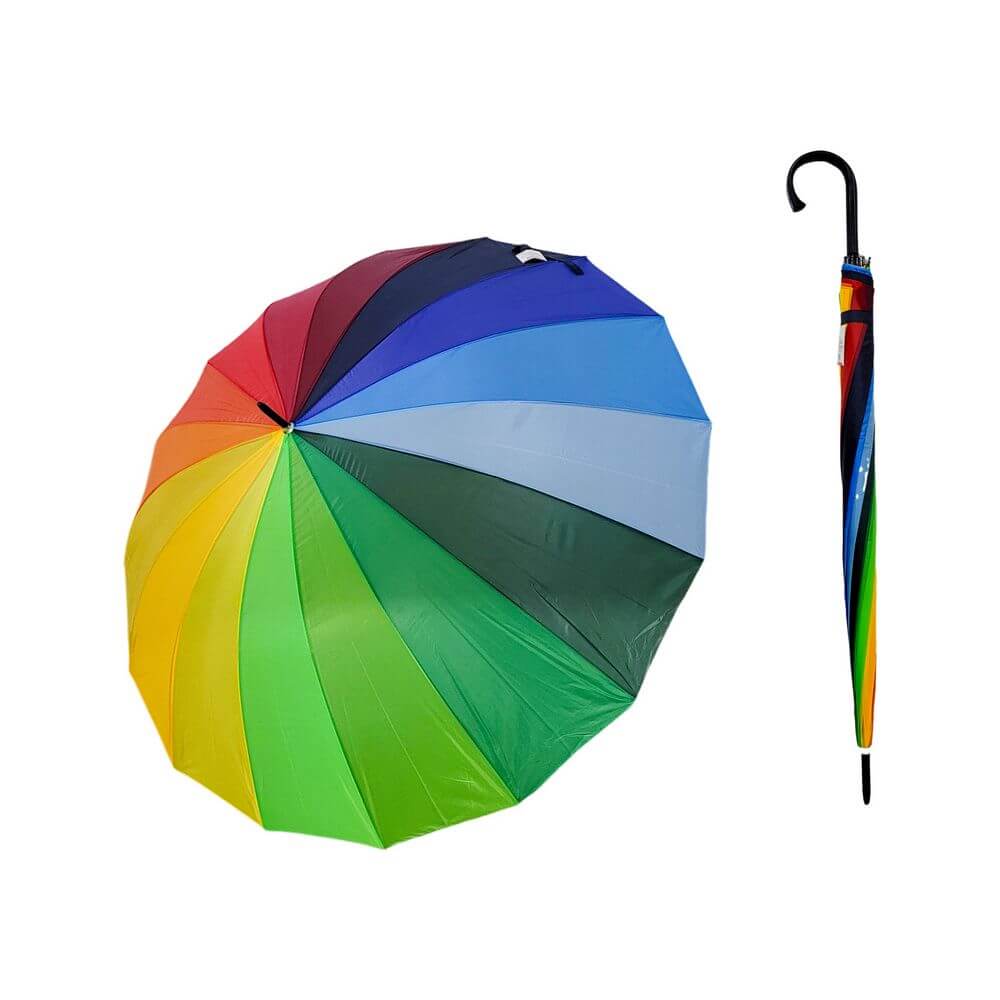 GUARDA CHUVA SEMI-AUTOMATICO 15 VARETAS G7169-16 GUARDA CHUVA 15 VARETAS G7169-16, GUARDA CHUVA, GUARDA CHUVA ARCO IRIS, GUARDA CHUVA ARCO-IRIS, GUARDA CHUVA ARCO-IRIS 15 VARETAS, GUARDA CHUVA ARCO IRIS 15 VARETAS, HIMEB-Guarda-chuva