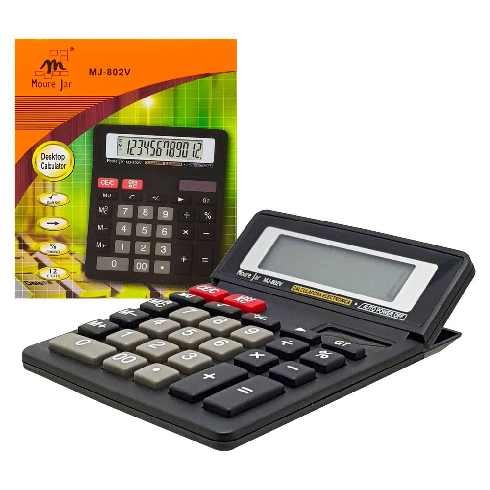 CALCULADORA 12 DIGITOS MJ-802V CALCULADORA 12 DIGITOS MJ-802V, CALCULADORA 12 DIGITOS INCLINAVEL, CALCULADORA INCLINAVEL, CALCULADORA MJ, CALCULADORA 12 DIGITOS, CALCULADORA Material Escritório