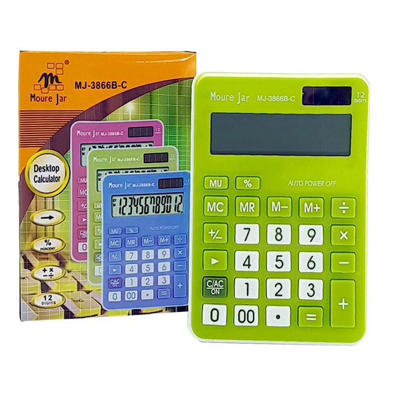 CALCULADORA 12 DIGITOS COLOR MJ-3866B-C CALCULADORA COLOR 12 DIGITOS, CALCULADORA MJ-3866B, CALCULADORA MOURE JAR, CALCULADORAS Material Escritório