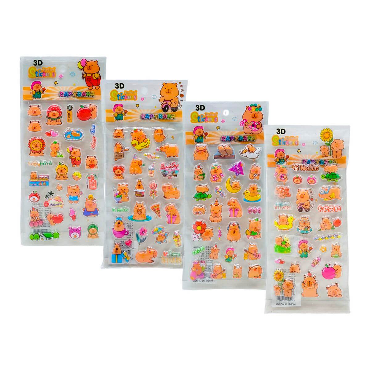 ADESIVOS CAPIVARA 3D 22X10CM MJ2479-24E ADESIVOS CAPYBARA 3D MJ2479-24E, ADESIVO, CAPIVARA, ADESIVO 3D, PAPELARIA Material Escolar e Papelaria