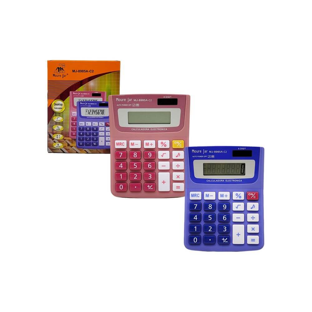 CALCULADORA 8 DIGITOS COLOR MJ-8985A-C2 CALCULADORA 8 DIGITOS COLOR MJ-8985A-C2, CALCULADORA, CALCULADORA DE 8 DIGITOS, CALCULADORA OITO DIGITOS Material Escritório
