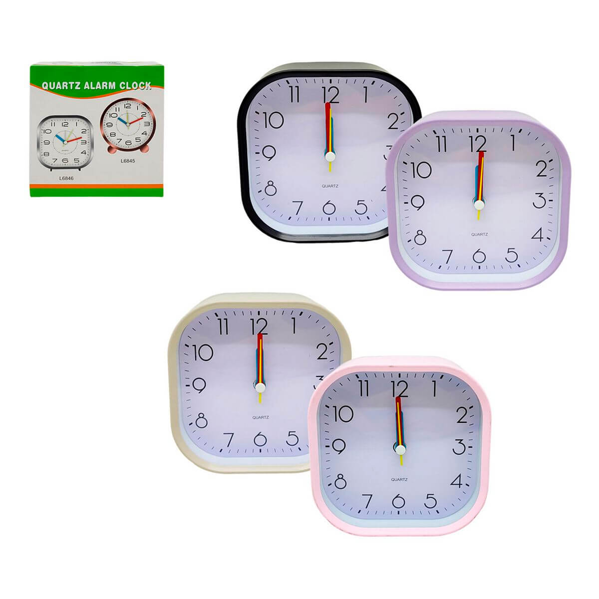 RELOGIO DESPERTADOR 11CM RLD10007 RELOGIO DESPERTADOR RLD10007, RELOGIO, DESPERTADOR, RELOGIO DE MESA, RELOGIO QUADRADO, DECORACAO Relogios
