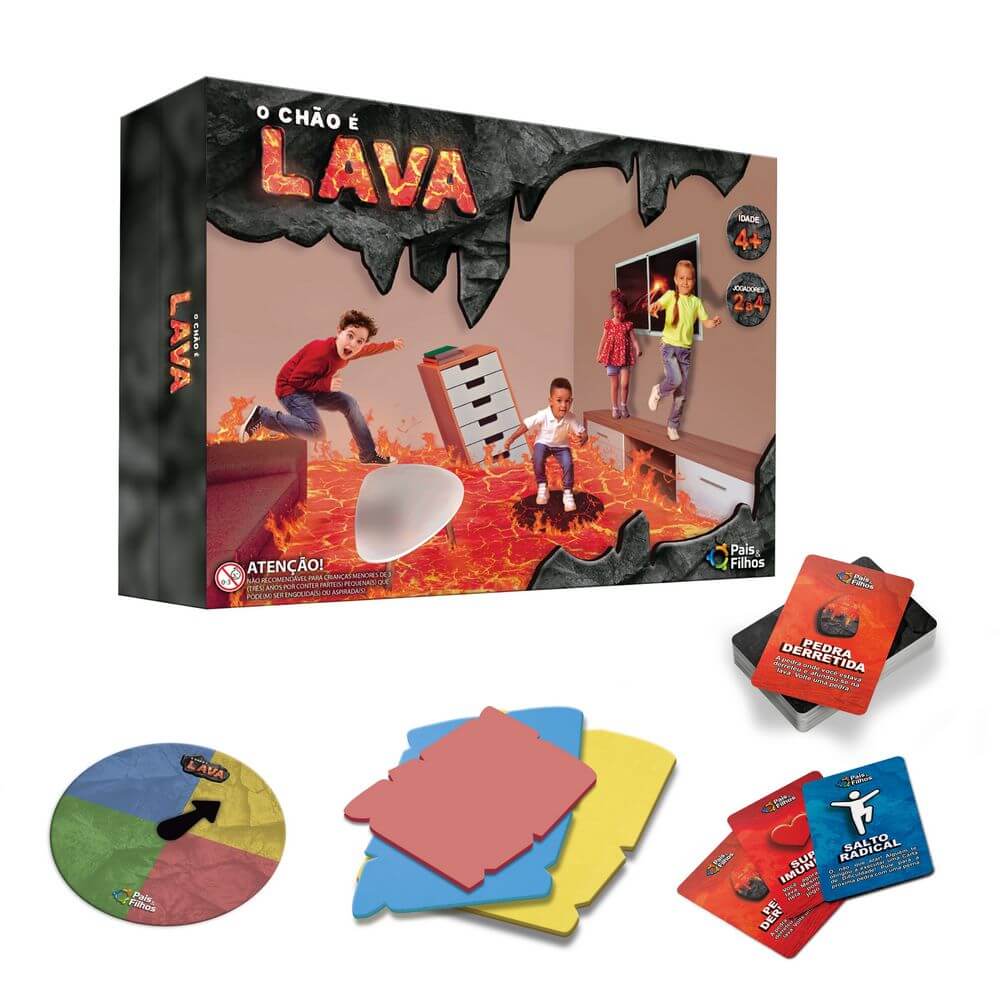JOGO O CHAO E LAVA 10797-1 BRINQ. O CHAO E LAVA 10797-1, BRINQUEDO, JOGO DE TABULEIRO, JOGO, GAMES, JOGAR, JOGO INFANTIL, LAVA, CHAO E LAVA, PAIS E FILHOS Brinquedos