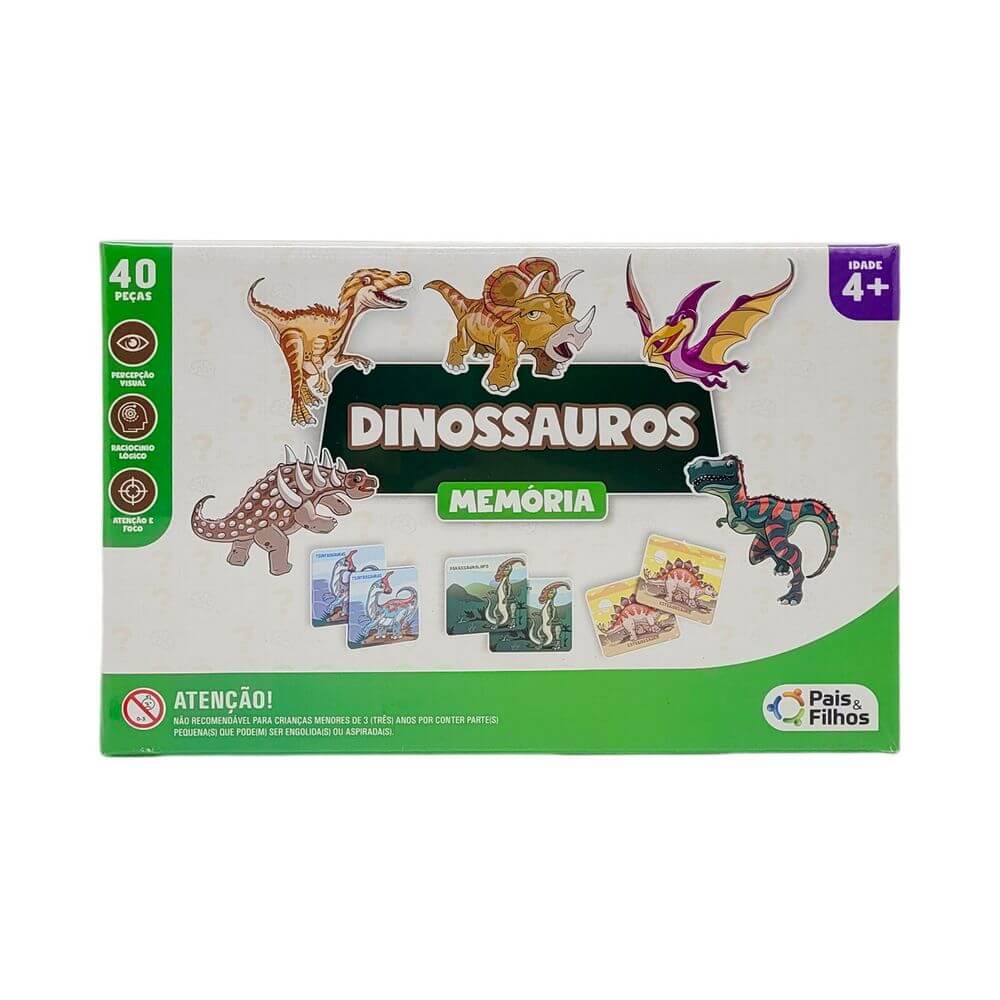 JOGO DA MEMORIA DINOSSAUROS 7269 JG. DA MEMORIA DINOSSAUROS 7269, JOGO, JOGO DE CARTAS, JOGO DA MEMORIA, JOGO DA MEMORIA DINO, DINOSSAURO, INFANTIL Brinquedos