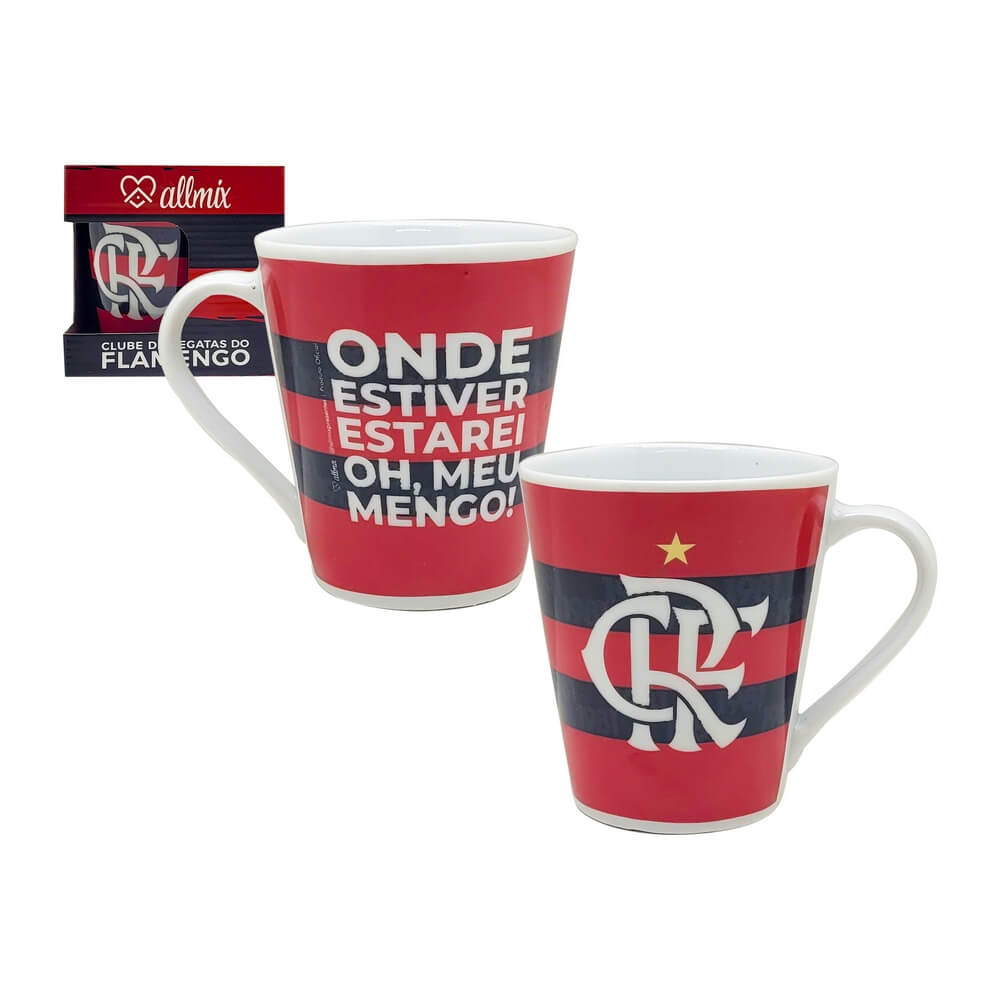 CANECA CERAMICA FLAMENGO 290ML 22133 CANECA PORC. FLAMENGO 290ML 22133, CANECA PORCELANA FLAMENGO, CANECA FLAMENGO, CANECA PORCELANA, CANECA REGATAS FLAMENGO, CANECA MENGAO Times de Futebol