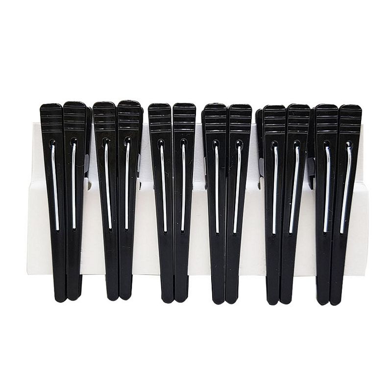 BICO DE PATO C/12 PCS PLASTICO PRETO Beleza & Saude