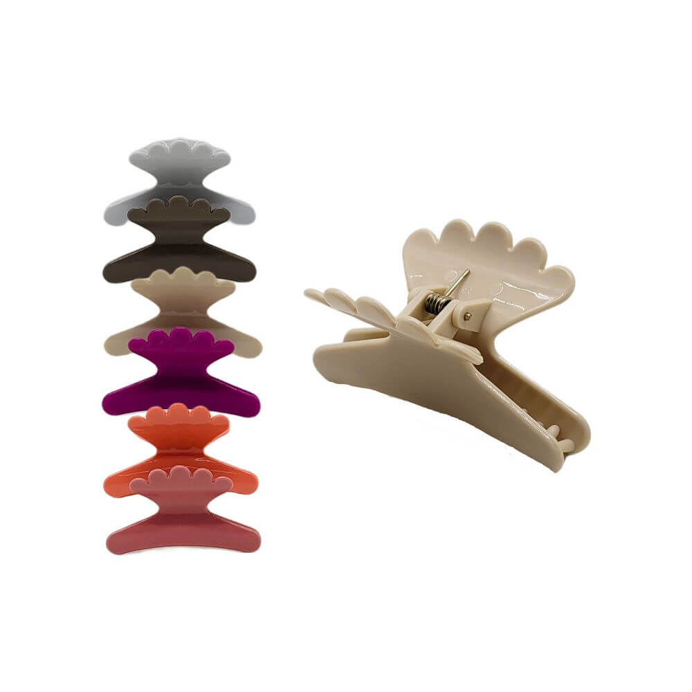 PIRANHA PLASTICO SORRISO MIX PCT/6 PCS PIRANHA SORRISO MIX COLOR PCT/6 PCS, PIRANHA SORRISO COLORIDA, CONJUNTO 06 PIRANHAS, PIRANHAS PLASTICO COLORIDA, PRENDEDOR CABELO Beleza & Saude