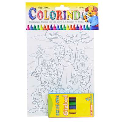 COLORINDO C/GIZ DE CERA PQ 005 Brinquedos