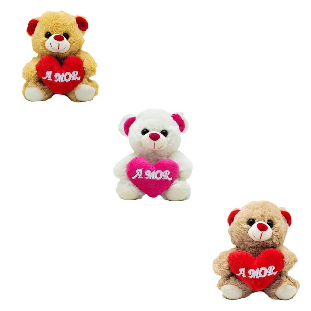 PELUCIA URSO C/ CORACAO 16CM FE6809 PELUCIA URSO C/ CORACAO FE6809, PELUCIA URSO COM CORACAO, URSINHO PELUCIA COM CORACAO, URSINHO PELUCIA PEQUENO, URSINHO PELUCIA, URSO CORACAO, URSO Brinquedos