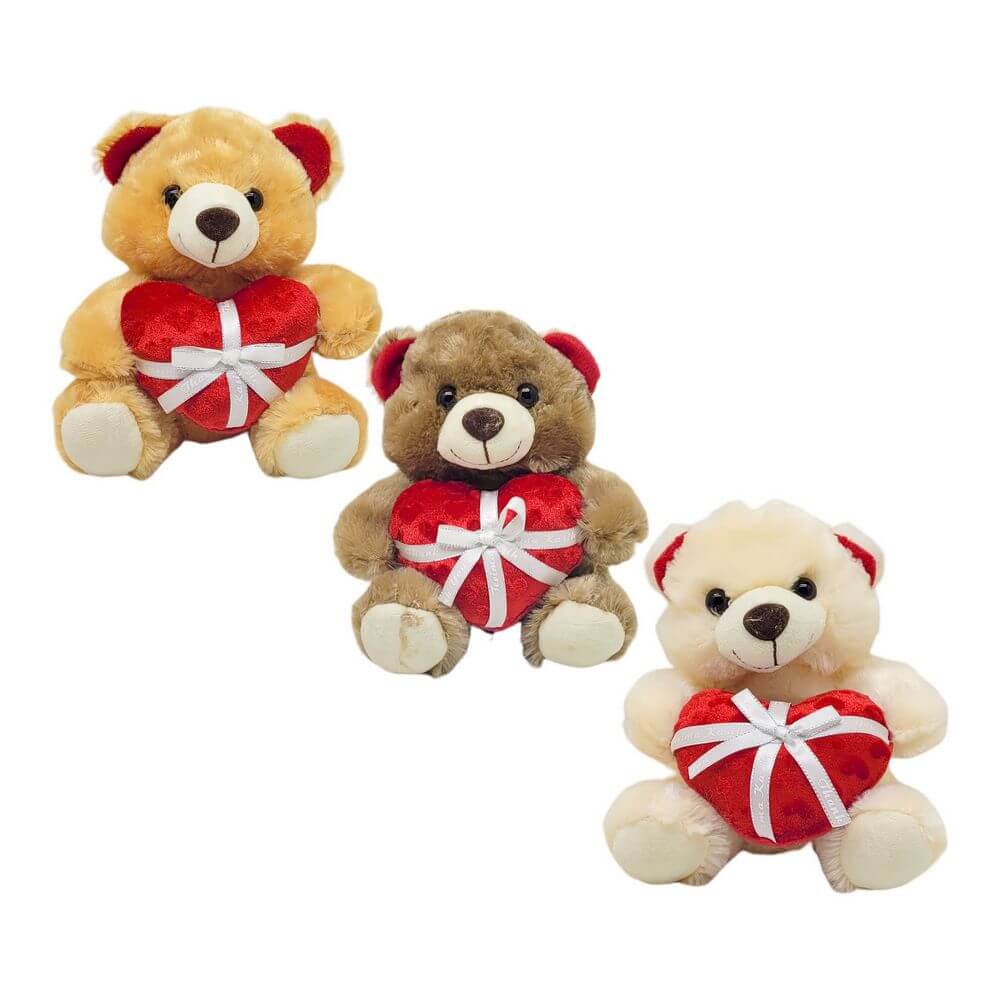 PELUCIA URSO C/ CORACAO 18,5CM FC2636 PELUCIA URSO, URSO PELUCIA, URSO CORACAO PELUCIA, URSINHO PELUCIA, BICHINHO PELUCIA Brinquedos