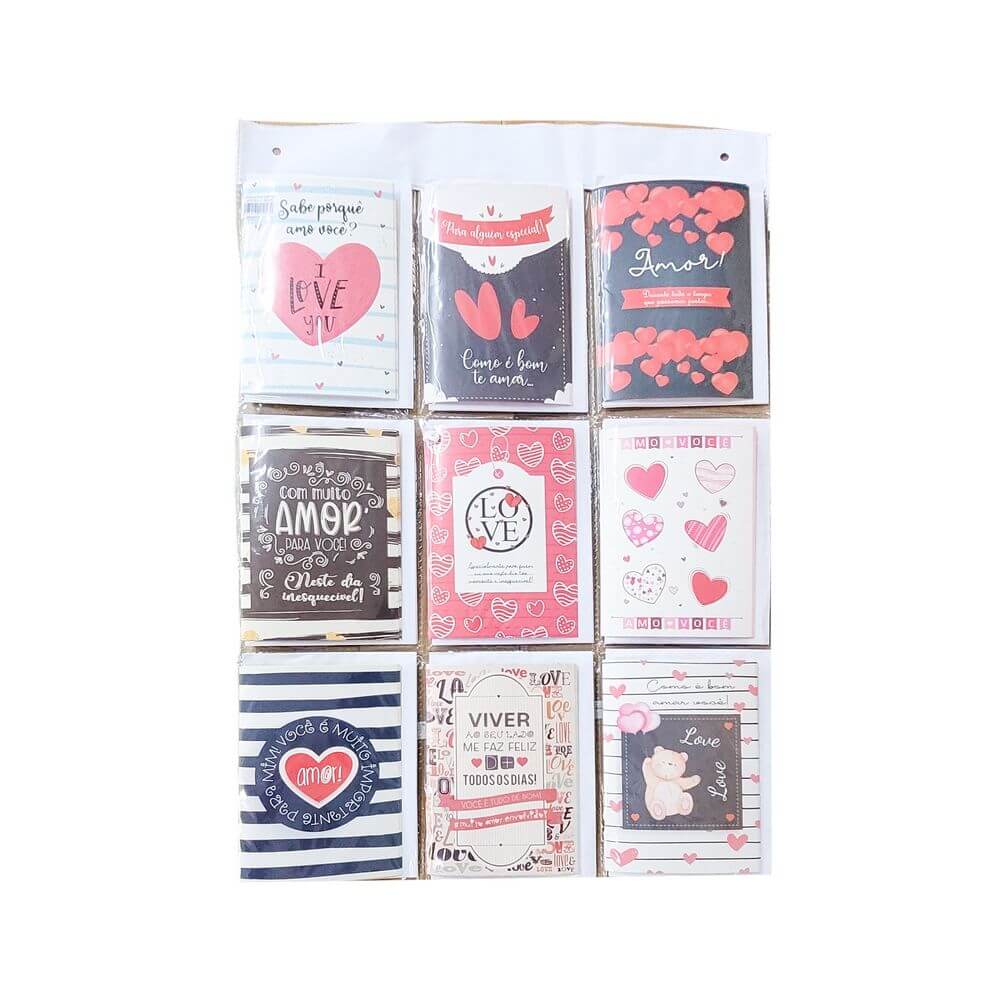 CARTOES G AMOR C/27 PCS 0572 CARTOES DE AMOR G CTL C/27 0572, CARTOES, CARTOES DE AMOR, CARTOES GRANDES, KIT CARTOES, CARTOES COM ENVELOPE Material Escolar e Papelaria
