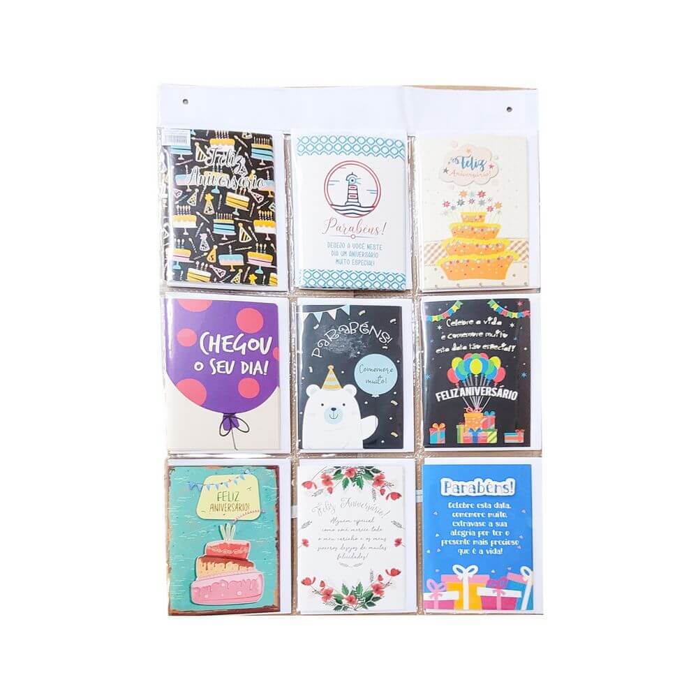 CARTOES G ANIVERSARIO C/27 1111 CARTOES DE ANIVERSARIO G CTL C/27 1111, CARTOES, CARTOES DE ANIVERSARIO, CARTOES GRANDES, KIT CARTOES, CARTOES COM ENVELOPE Material Escolar e Papelaria