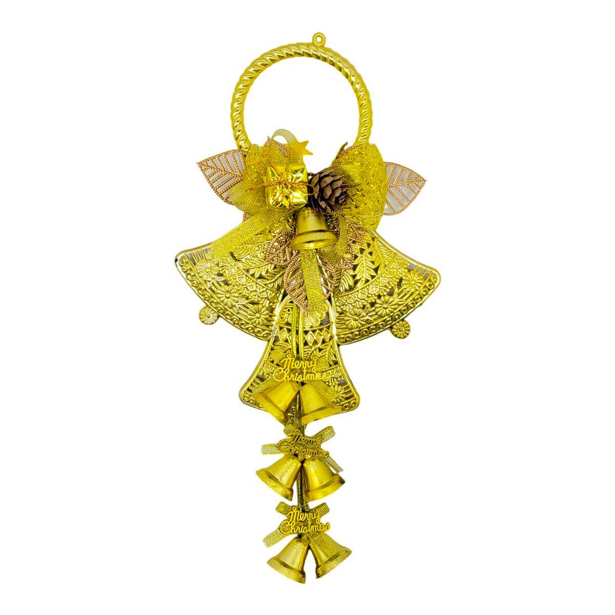 PENDENTE SINO TRIPLO 34CM WF-6833 ENF. NATAL SINO TRIPLO 34CM WF-6833, NATAL, ENFEITE, SINO TRIPLO, SINO, DECORACAO, PENDENTE Natal e Ano Novo