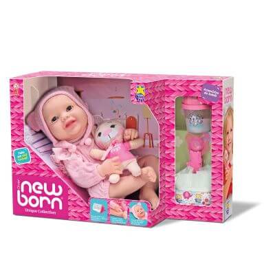 BONECA NEWBORN UNIQUE 40CM 8205 BONECA NEWBORN UNIQUE 8205, BONECA, BRINQUEDO BONECA NEWBORN, BRINQUEDO BONECA PLASTICO RECEM NASCIDA, BONECA BEBE Brinquedos