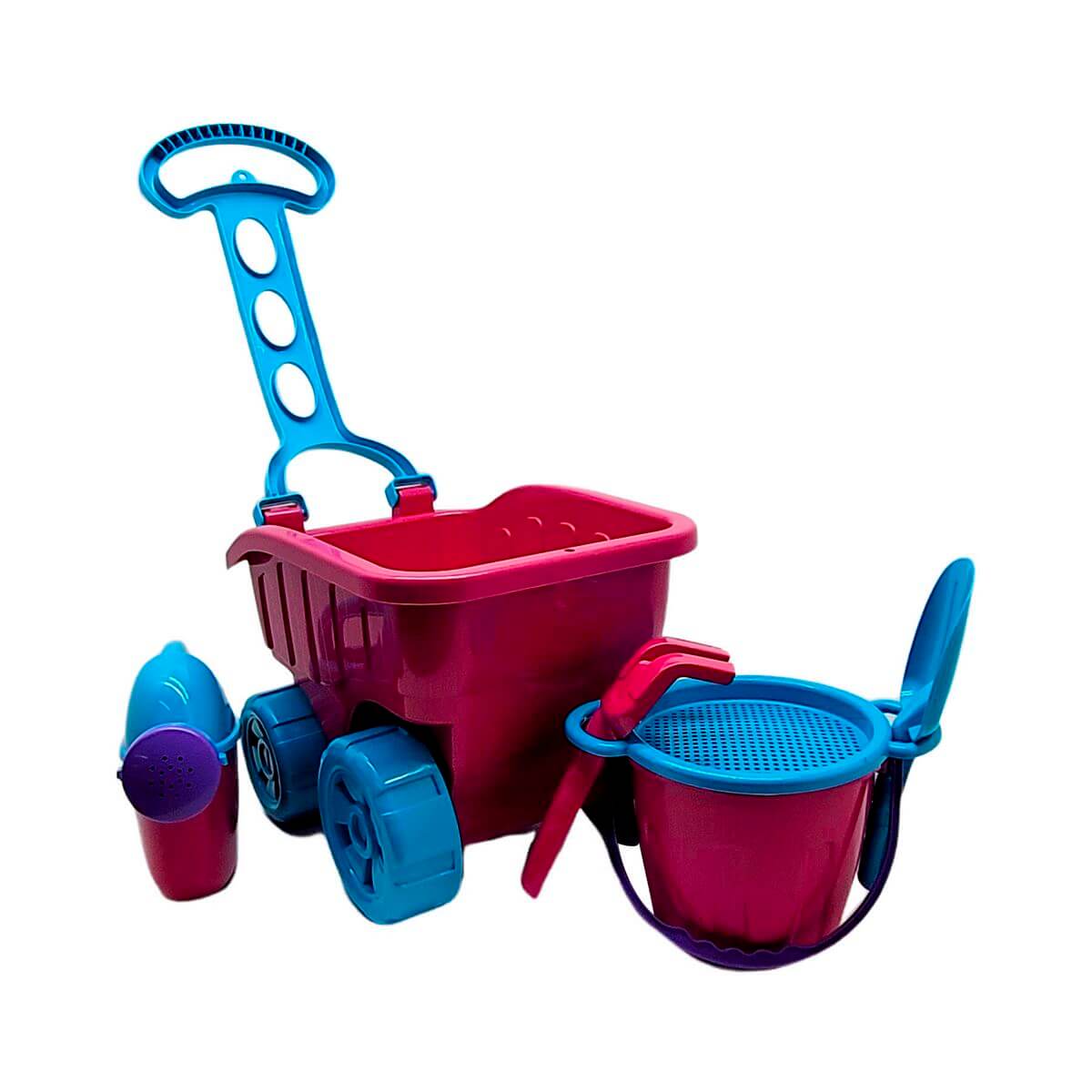 BALDE CARRIOLA DIVER PRAIA 9PCS 33CM 8285 CARRIOLA PINK DIVER PRAIA 8285, CARRIOLA, CARRIOLA PINK, DIVER PRAIA, KIT PRAIA, CARRINHO, BRINQUEDOS Brinquedos