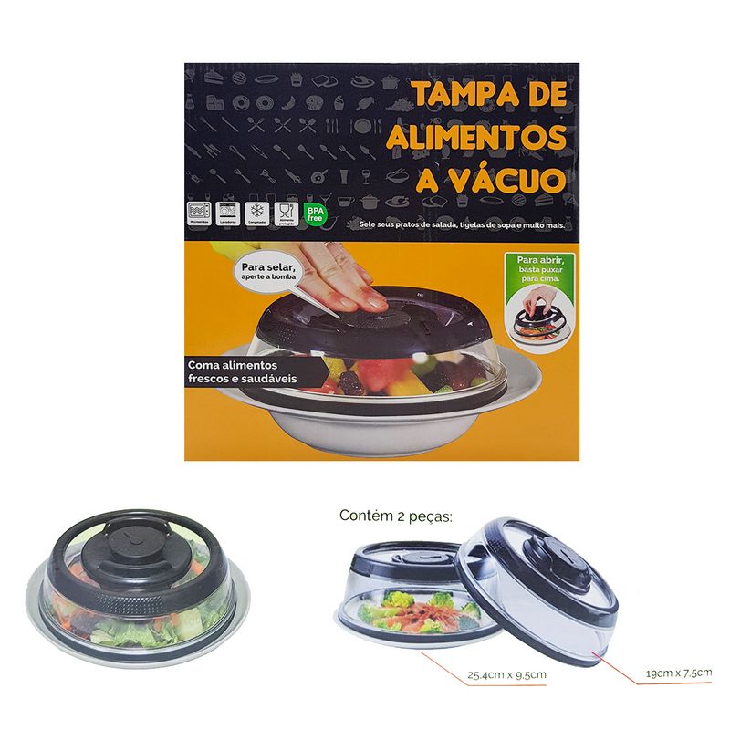 TAMPA VEDADORA A VACUO 2PCS WC409582 TAMPA VEDADORA VACUO, TAMPA VEDADORA PLASTICO, TAMPA VEDADORA SILICONE, TAMPA VEDADORA COLORIDA-Cozinha