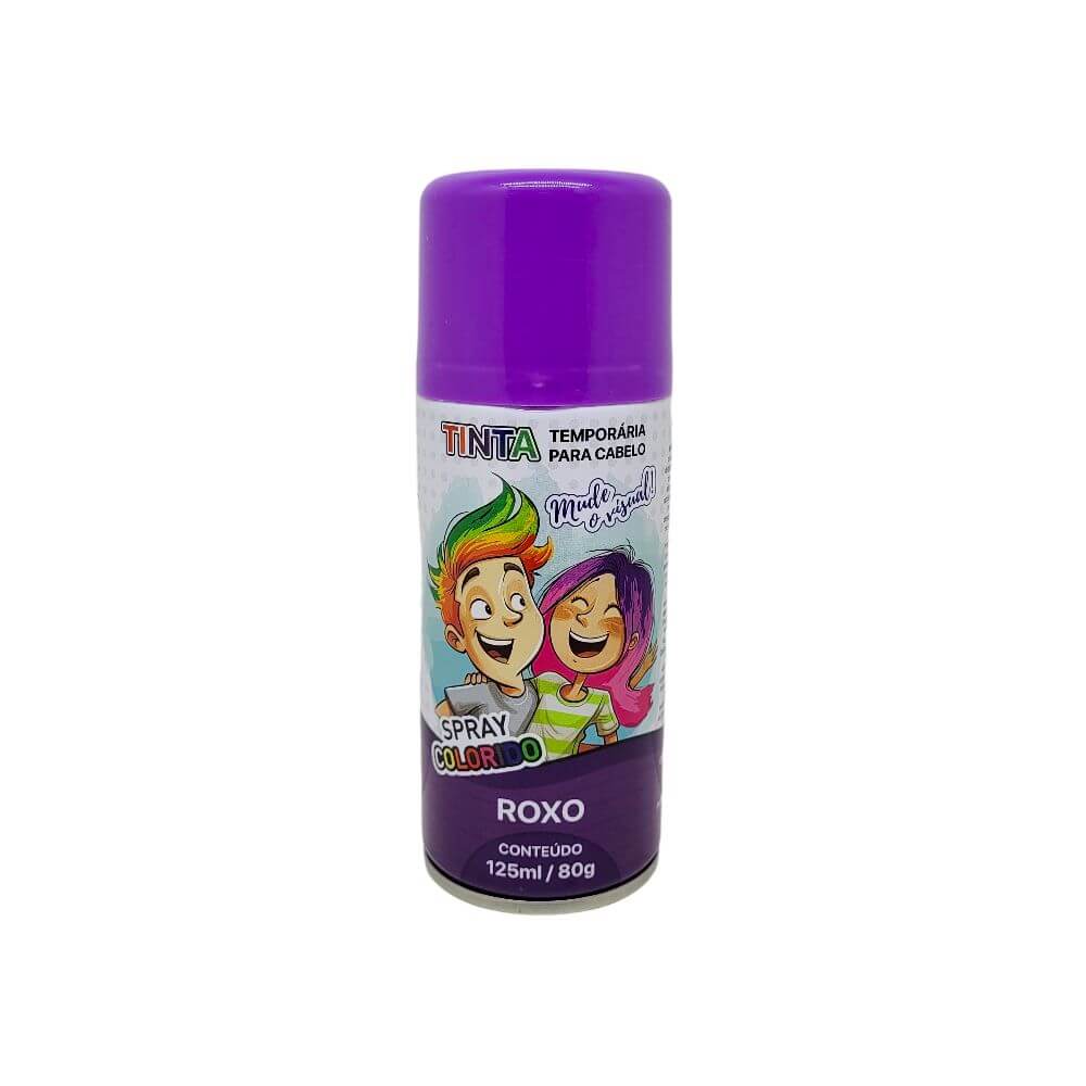 SPRAY TINTA DE CABELO 125ML/80G ROXO TUD0242 SPRAY TINTA DE CABELO ROXO TUD0242, SPRAY, SPRAY ROXO, SPRAY DE CABELO, SPRAY TINTA, TINTA DE CABELO, CABELO Produtos de Época