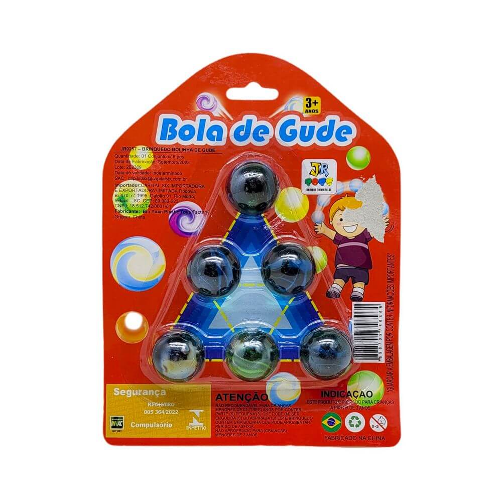 BOLA DE GUDE 6PCS JR0257 BOLA DE GUDE 6PCS JR0257, BOLINHA, GUDE, PACOTE BOLINHAS, CONJUNTO BOLINHAS, BRINQUEDOS Brinquedos