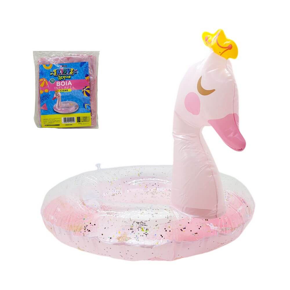 BOIA CINTURA CISNE 70CM JR1094 BOIA INFLAVEL CISNE JR1094, BOIA, BOIA INFLAVEL, BOIA INFANTIL, BOIA CISNE, PISCINA, PRAIA, BOIA COM CONFETI Brinquedos