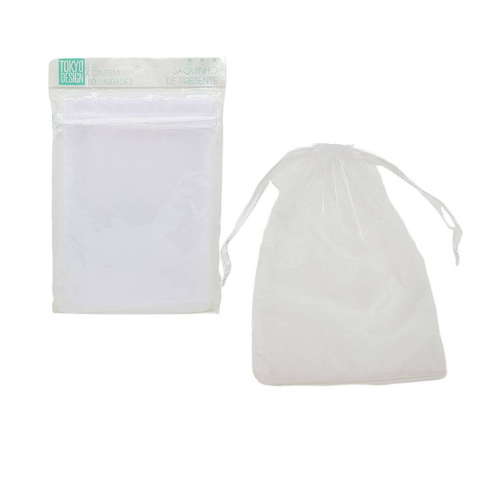 SACO DE ORGANZA BRANCO 20X30CM C/10 SAC2030 SAQUINHO PRES. 20X30CM C/10 SAC2030, SACOLA PARA PRESENTE, EMBALAGEM PARA PRESENTE, EMBALAGEM, SACO Decoracao e Presentes