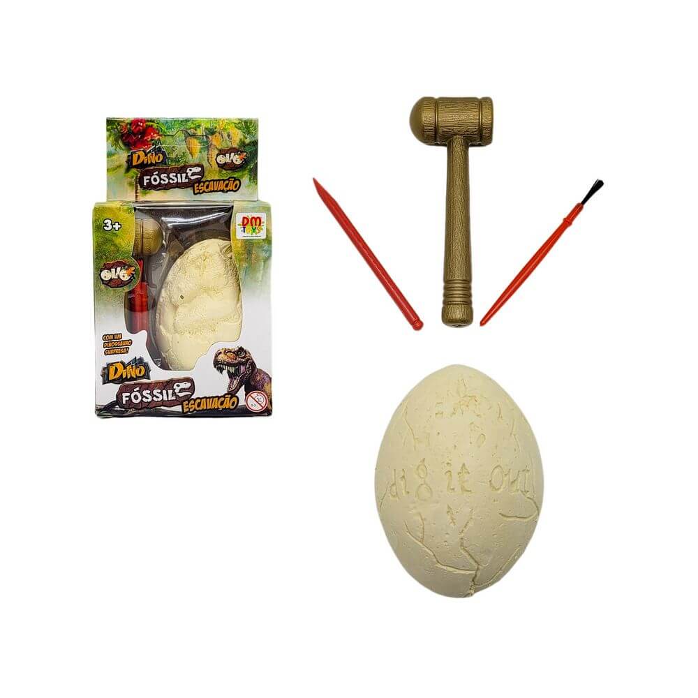 BRINQUEDO DINO FOSSIL 16X9CM DMT5754 DINO FOSSIL OVO DMT5754, DINO FOSSIL, DINO FOSSIL OVO, DINO, DINOSSAURO, OVO SURPRESA, DINO SURPRESA, FOSSIL, BRINQUEDOS Brinquedos