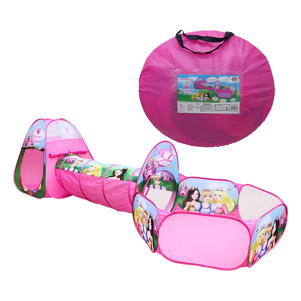 BARRACA 3 EM 1 PRINCESAS DMT5880 BARRACA 3EM1 PIQUEN. PRINCESAS DMT5880, BARRACA EM1 PRINCESAS, BARRACA PIQUENIQUE PRINCESAS, BARRACA PRINCESAS, BARRACA Brinquedos